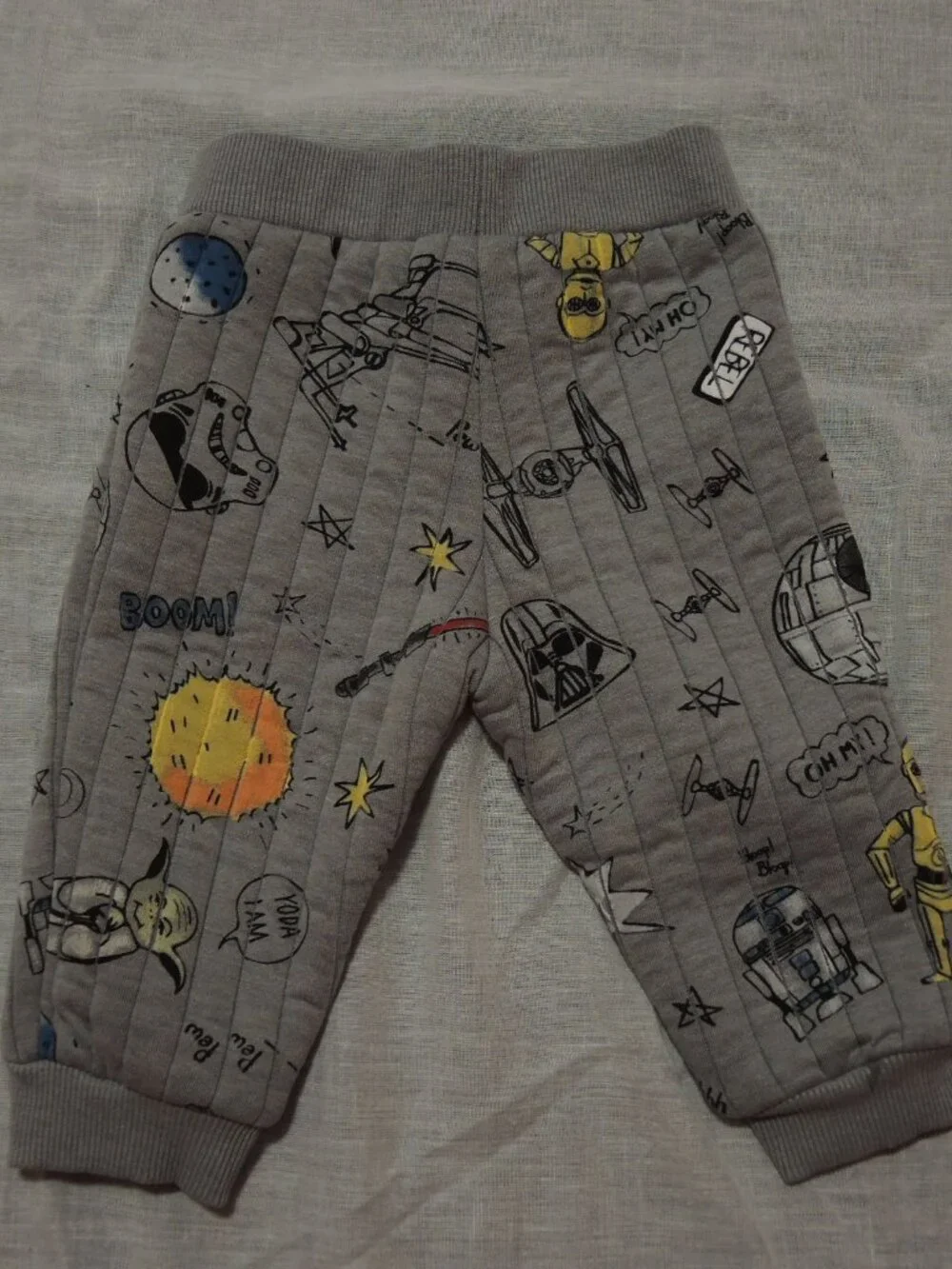 Star Wars Baby Sweat Outfit Gray w/ Graphic Print Size 6 - 9 Months